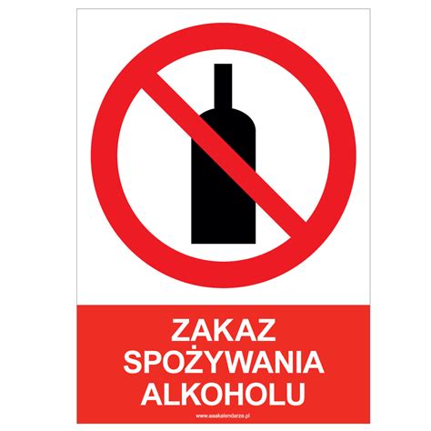 zakaz spożywania alkoholu znak